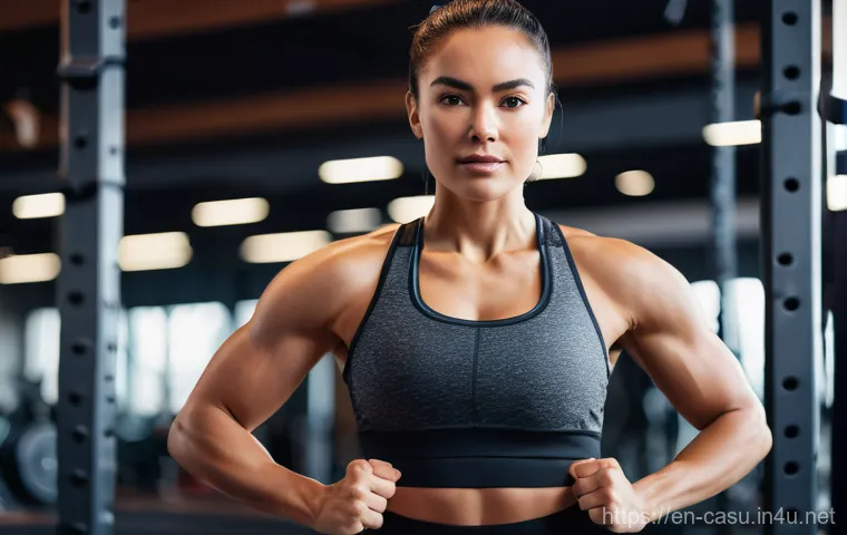 H M 액티브웨어 추천 - A dynamic, athletic woman in her late 20s is captured mid-movement during a high-intensity interval ...