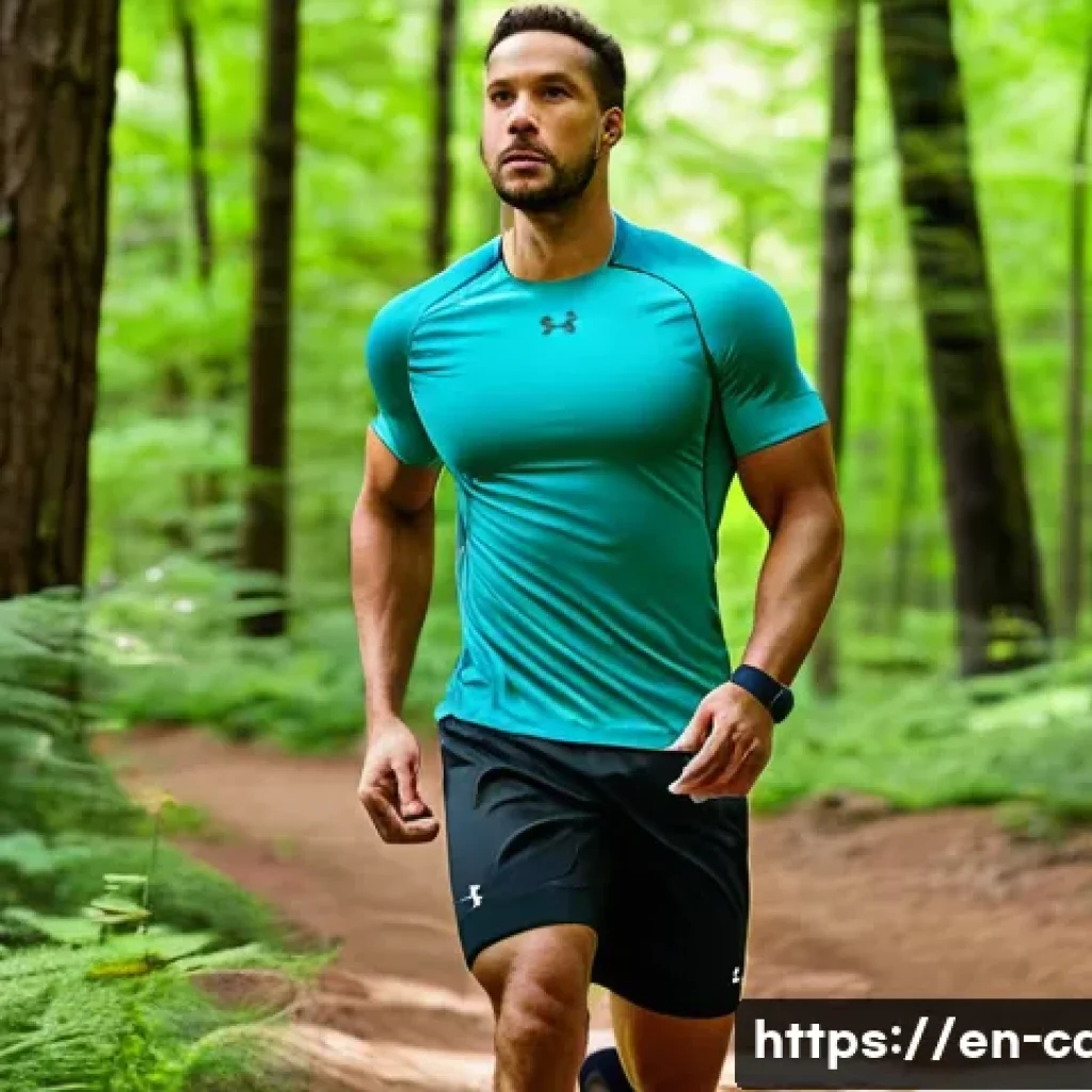 언더아머 컴프레션 상의 추천 - A dynamic male athlete wearing a sleek Under Armour HeatGear Armour compression top made of lightwei...