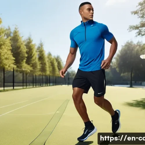 Home 31 푸마와 나이키의 스포츠 쇼츠 비교 - A dynamic sportswear photoshoot featuring a male athlete wearing Nike Dri-FIT shorts in a sleek, str...