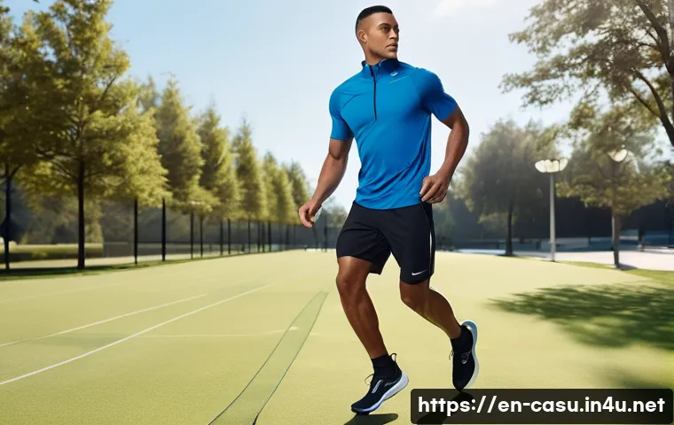 푸마와 나이키의 스포츠 쇼츠 비교 - A dynamic sportswear photoshoot featuring a male athlete wearing Nike Dri-FIT shorts in a sleek, str...